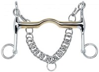 Dressurkandare, Kandarengebiß,  KAUGAN,  dünn, verchromte Anzüge 50 mm