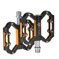 RockBros Fahrradpedale BMX Bearing Pedale Plattform Alu 9/16" Rutschfest Schwarz