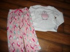NEW Carters baby girls size 4T pretty penguin warm fleece pajamas NWT