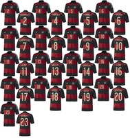 adidas DFB Deutschland Auswärtstrikot Away WM2014 mit Flock 3Sterne schwarz/rot 