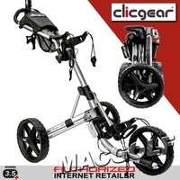 NEU Clicgear Golf Trolley 3.5+ - Silber /Schwarz. Kostenloser Sofortversand.