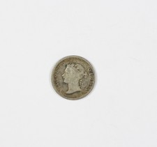 1891 Fourpence British Guiana West Indies Queen Victoria Silver Coin Low Mintage