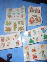 DDR - Abziehbilder mit Engel und Weihnachtsmotiven, 6 versch. Motive