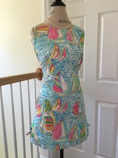 Lilly Pulitzer Ygr You Gotta Regatta Delia Shift Dress Holy Grail 6 Nwot