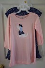 NWT Carter's Lot of 2 Nightgowns Sleepwear Pink Dog Navy Floral Girls size 2T-3T