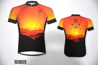 Primal Wear Render Fahrradtrikot Radtrikot mit Sonnenaufgang