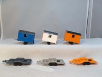 Wiking   1:87   Konvolut mit 3 Bauwagen und 3 Hänger ohne Verpackung (2)