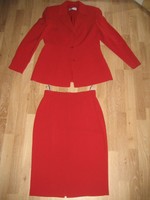 GERRY WEBER Kostüm Blazer & Rock Größe 36 Rot Neuwertig