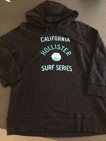 Sweatshirt Pulli Hollister Gr. L Hoodie 3/4- Arm toll Blau Navy Pullover