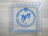 Original DDR Glasschale SG Dynamo Dresden mit Goldrand DDR Oberliga SGD Glas