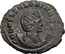 Salonina Valerian I daughter in law Ancient Roman Coin Fertility Rare i58485