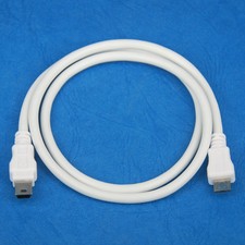 2ft 60cm Micro USB Type B male to mini USB B male WHITE Host OTG Adapter Cable