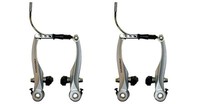 Fahrrad Bremskörper V-Brake Promax Bremsen Set  Aluminium silber