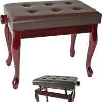 GEPOLSTERTE PIANO BANK KLAVIER HOCKER KLAVIER BANK STUHL SITZ HÖHENVERSTELLBAR