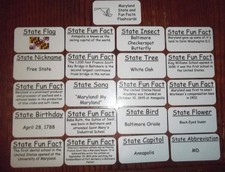 Maryland State Flash Cards. Preschool geography flash cards. Learn the States F