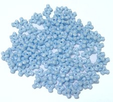11mm Tri Beads LIGHT BLUE PEARL 1,000pc beading crafts jewelry Made in USA