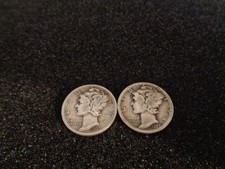 New listing
1927 S Silver Mercury Dimes - Lot of 2 Us Coins - #70