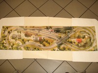 Märklin Spur Z "RARITÄT" EINE ART VON TOPORAMA-"MATTE" ca.1,50m x 0,40m RAR !!
