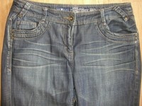CECIL bootcut lässige destroyed used Jeans Gr. XL W33 L32. Blau. Guter Zustand!