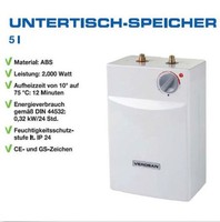 Warmwasserspeicher Untertischgerät  Boiler für Küche 5L 