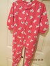 Carter's 24 Mos Girl Pink Scotty Dog 1 Pc Footie Fleece Sleeper NWT flame resist