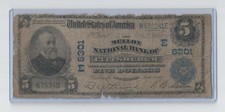 1902 $5 Plain Back Mellon National Bank Pittsburgh Pennsylvania Charter # 6301