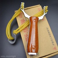 TOP-Preis Outdoor Jagen Steinschleuder Slingshot Zinklegierung+Holz Schleuder 