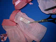 1930's Arranbee Nancy Tagged Pink Organdy Dress Hat & Onesie for 13-14" Doll!
