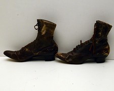 Antique Ladies Boots Victorian Los Angeles "the Angelus" Broadway Department