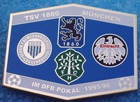 2x pin TSV 1860 Munchen Bayer Leverkusen Eintracht Homburg pin badge SET 