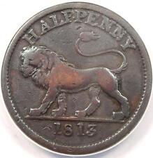 1813 British Copper Company Halfpenny Lion Token Galata 610-12 - Anacs F15