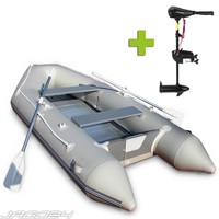 Schlauchboot mit Außenbordmotor Aluboden PVC Ruderboot Paddelboot Motor Boot