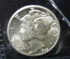 New listing
1945-D Mercury Silver Dime - Gem P-199