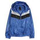 CRUX Mens Casual Glossy Removable Hood Jacket Jumper Windbreaker Blue Size M & L