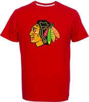 NHL Eishockey T-Shirt CHICAGO BLACKHAWKS Team Logo rot