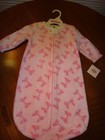 JUICY COUTURE~TODDLER GIRL'S BABY LAYETTE BLANKET SLEEPERS~PINK & WHITE~ONE SIZE