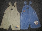 OSH KOSH Lot of Denim and Khaki Shirt Overalls Boys Size 18 months