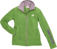 Equi Theme KInder & Damen Fleecejacke FLOWER Reitjacke granny grün