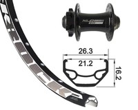 XLC Fahrrad Vorder Rad 26 Zoll 6 Loch Disc Nabe TA 15 32 Loch Rodi Black Rock