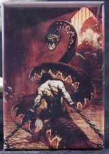 Conan the Usurper by Frazetta 2" x 3" Fridge / Locker Magnet.