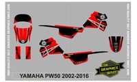 YAMAHA PW50 2002 - 2016 FULL MX MOTOCROSS GRAPHICS KIT  STYLE 4
