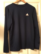 * Adidas * Men's Size Xl Climalite Running Fitness Long Sleeve Navy Blue Shirt