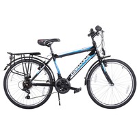 24 ZOLL KINDERFAHRRAD SHIMANO 21G. 24" FAHRRAD SCHWARZ VORDER- + RÜCKLICHT TMX