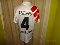Bayer 04 Leverkusen Adidas Matchworn Trikot 1991/92 + Nr.4 + Handsigniert Gr.M