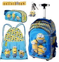 satz Minions PARTY " Bob Kevin Stu Trolley mit Rädern Schulranzen,Schulrucksack 