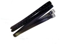 Steigbügelriemen Qualitätsleder Bügelriemen schwarz Länge 155 cm, 1 Paar 2 Stück