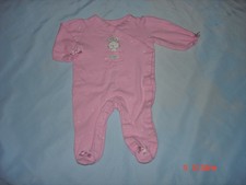 ABSORBA BABY GIRLS SIZE 3/6M PINK FOOTED SLEEPER  PRE-OWNED