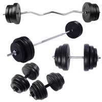 Langhantel Hantelset Kurzhantel Curlstange Hantelscheiben Hantel Gewichte 