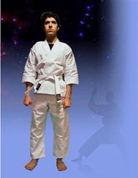 Karate anzug Qualität,mit 100% Baumwoll Gr.100 - 200 mit Weißgurt von Hawk 