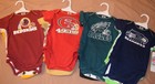 NFL Gerber Baby 3-6 Months Onesies 49ers Redskins Eagles Seahawks Bodysuits 3pk
